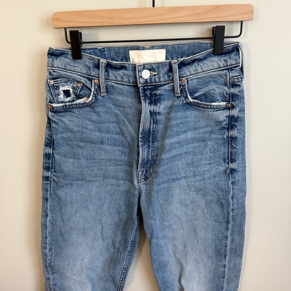 Mother Denim size 28 High Waisted Rider Flood In Wild And Wicked Jeans - Picture 6 of 11
